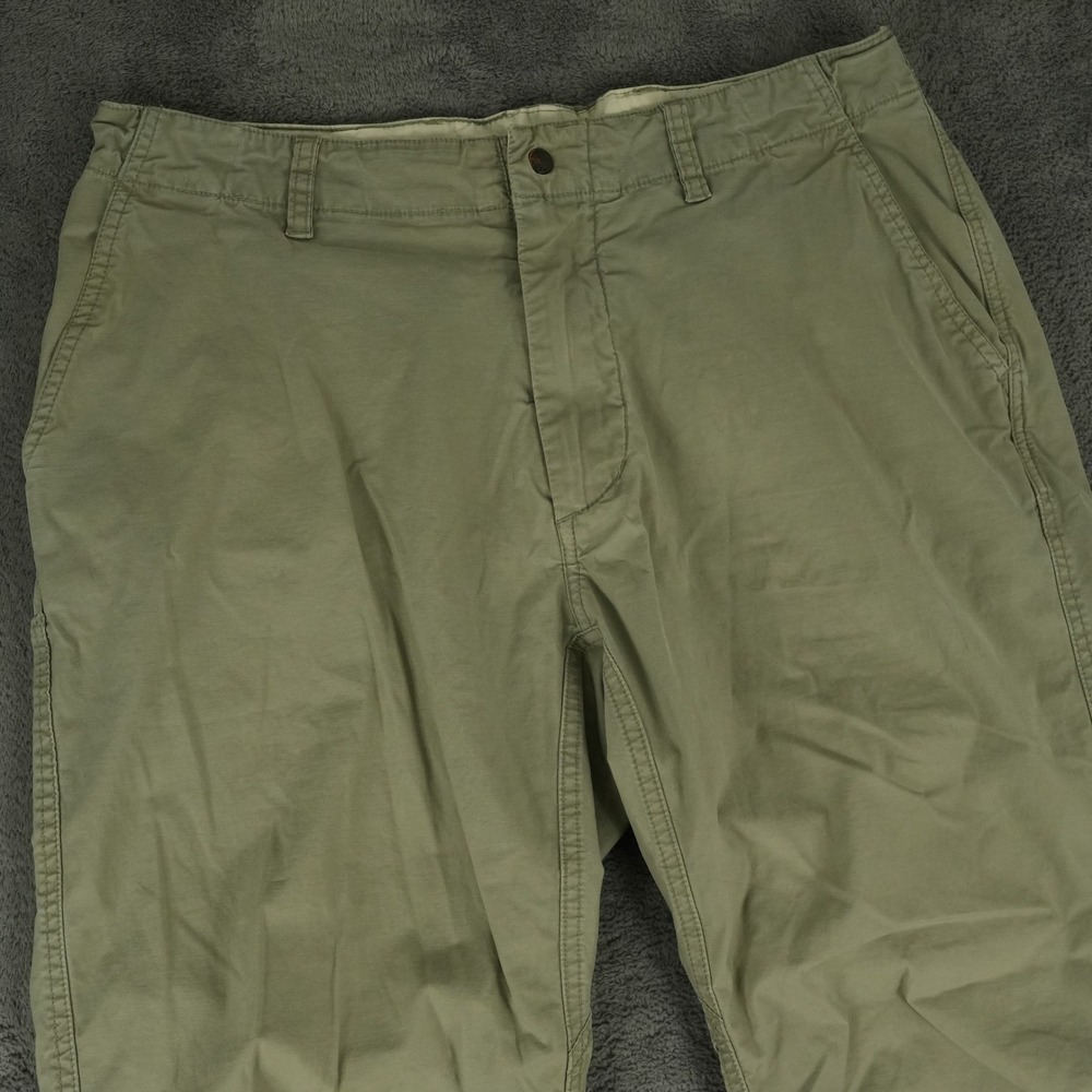 Relwen Flyweight Flex Chino Pant‎ Mens 33x28 Gray/Green Stretch Cotton Hiking
